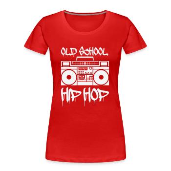 Ghetto blaster old school - Women's Premium Organic T-Shirt - red - Front - Mia (176cm)