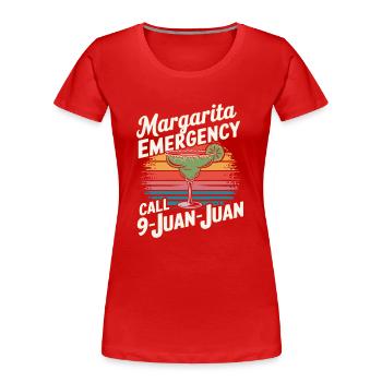 Dicton de cocktail amusant - T-shirt bio Premium Femme - rouge - Devant - Mia (176cm)