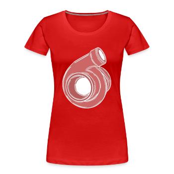 Turbo - Frauen Premium Bio T-Shirt - Rot - Vorne - Mia (176cm)
