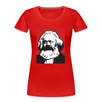 Karl Marx - Women's Premium Organic T-Shirt - red - Front - Mia (176cm)