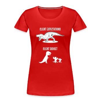 Designer Graphic Designer Designer Artist - Women's Premium Organic T-Shirt - red - Front - Mia (176cm)