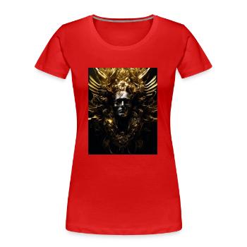 Golden psycho - Frauen Premium Bio T-Shirt - Rot - Vorne - Mia (176cm)