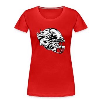 Football Helmet American Football Equipment Gear - Women's Premium Organic T-Shirt - red - Front - Mia (176cm)