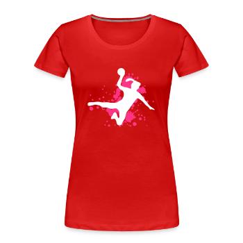 handball - T-shirt bio Premium Femme - rouge - Devant - Mia (176cm)