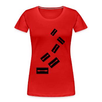Razor Blade Icon Icon - Women's Premium Organic T-Shirt - red - Front - Mia (176cm)