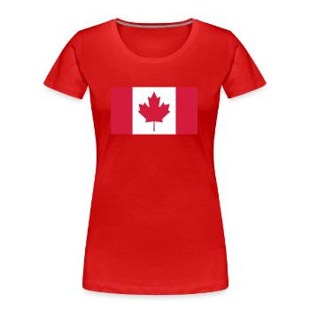 Kanada - Frauen Premium Bio T-Shirt - Rot - Vorne - Mia (176cm)