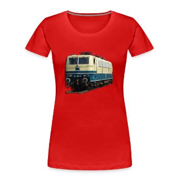 Lokomotive DB184 - Women's Premium Organic T-Shirt - red - Front - Mia (176cm)