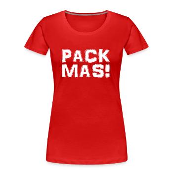 Bayerisch - Dialekt - Spruch - Frauen Premium Bio T-Shirt - Rot - Vorne - Mia (176cm)