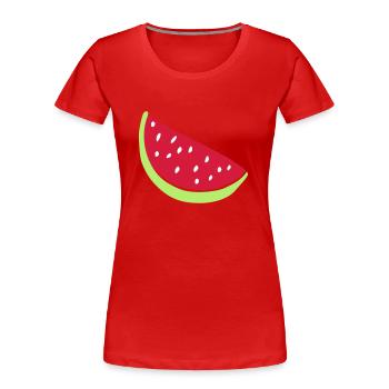 Melone - Frauen Premium Bio T-Shirt - Rot - Vorne - Mia (176cm)