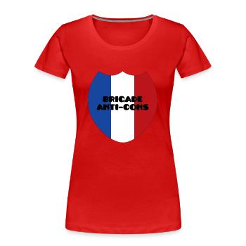 Brigade Anti-Cons - Frauen Premium Bio T-Shirt - Rot - Vorne - Mia (176cm)