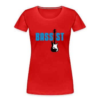 bassist - Frauen Premium Bio T-Shirt - Rot - Vorne - Mia (176cm)