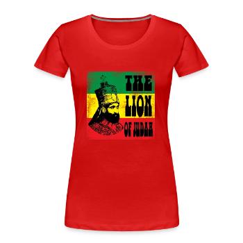 Reggae eu - Women's Premium Organic T-Shirt - red - Front - Mia (176cm)