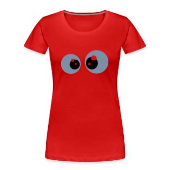 the eyes - Frauen Premium Bio T-Shirt - Rot - Vorne - Mia (176cm)