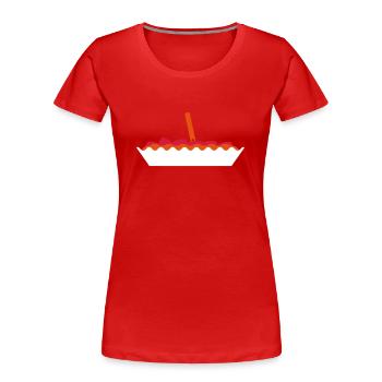 Yummy Currywurst - Frauen Premium Bio T-Shirt - Rot - Vorne - Mia (176cm)