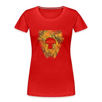 champignon e 116 - T-shirt bio Premium Femme - rouge - Devant - Mia (176cm)