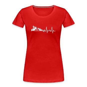 VTT VTT Mountain Biking - T-shirt bio Premium Femme - rouge - Devant - Mia (176cm)