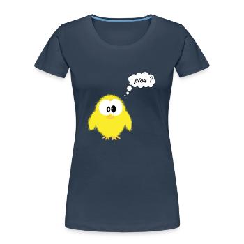piou dev - T-shirt bio Premium Femme - bleu marine - Devant - Mia (176cm)