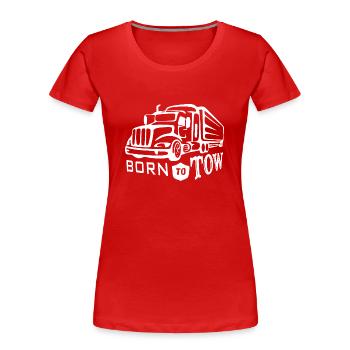 Truck Trucker - Women's Premium Organic T-Shirt - red - Front - Mia (176cm)