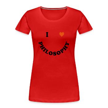 Philosophie - Frauen Premium Bio T-Shirt - Rot - Vorne - Mia (176cm)