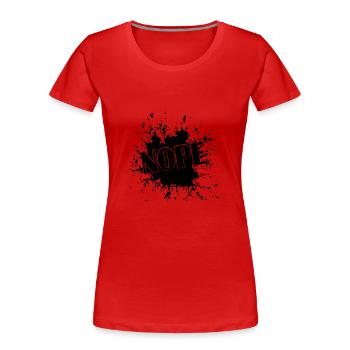 Nope - Frauen Premium Bio T-Shirt - Rot - Vorne - Mia (176cm)