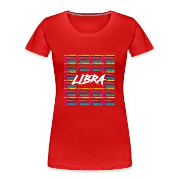 Sternzeichen Waage - Frauen Premium Bio T-Shirt - Rot - Vorne - Mia (176cm)