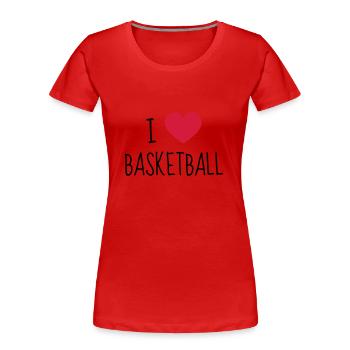 Basketball - Basket ball - Basket-ball - Baskette - Frauen Premium Bio T-Shirt - Rot - Vorne - Mia (176cm)
