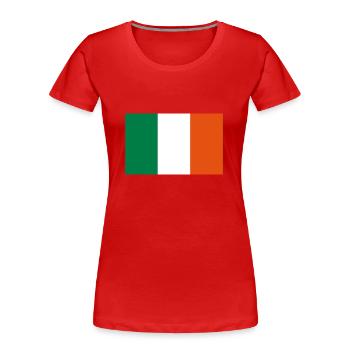 Irland - Frauen Premium Bio T-Shirt - Rot - Vorne - Mia (176cm)