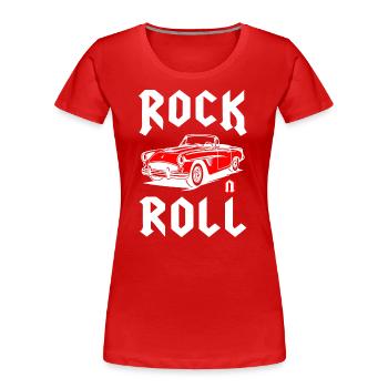 Rock And Roll Classic Car - Frauen Premium Bio T-Shirt - Rot - Vorne - Mia (176cm)