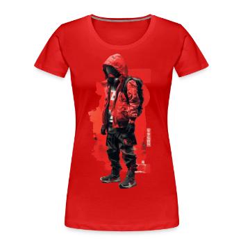 Safe the nature - Frauen Premium Bio T-Shirt - Rot - Vorne - Mia (176cm)