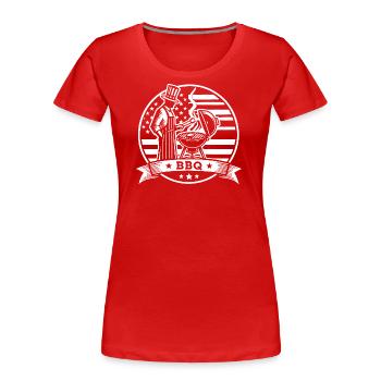 Amerikanisches BBQ - Frauen Premium Bio T-Shirt - Rot - Vorne - Mia (176cm)