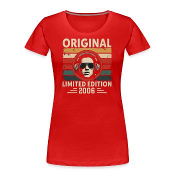 Original 2006 Retro Jubiläum 2006 Jahrgang 2006 - Frauen Premium Bio T-Shirt - Rot - Vorne - Mia (176cm)