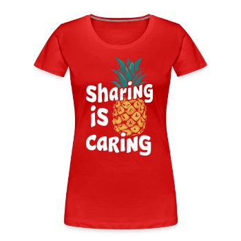 Ananas tropische hawaiianische Frucht - Frauen Premium Bio T-Shirt - Rot - Vorne - Mia (176cm)