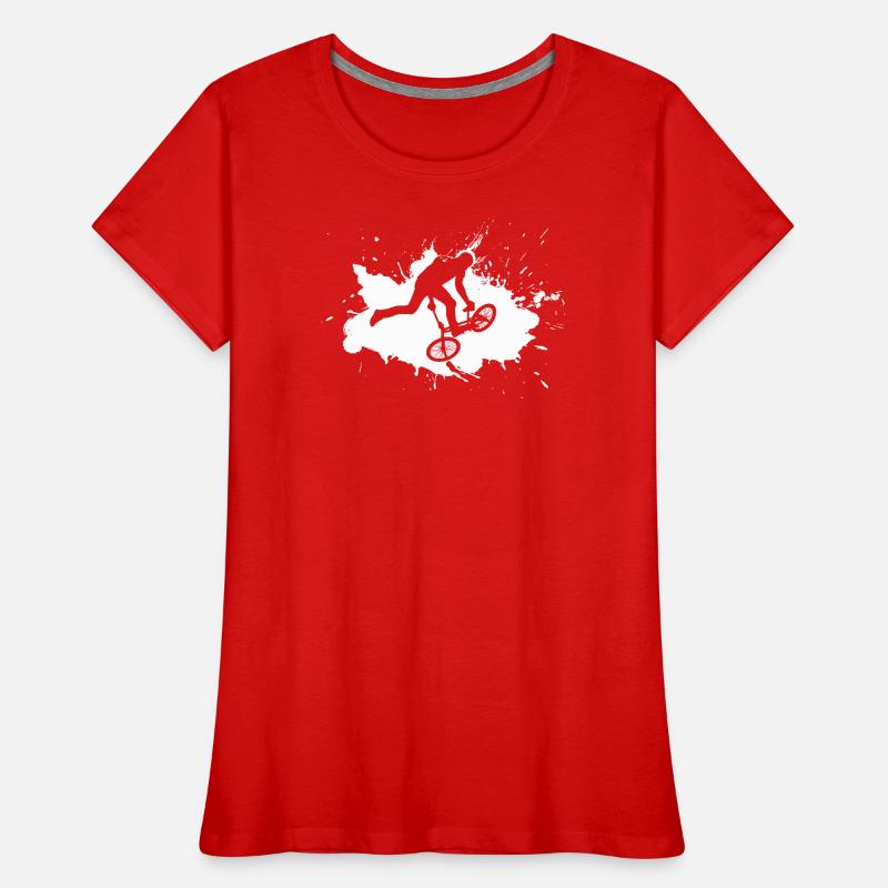 Bikedance White Women's Premium Organic T-Shirt