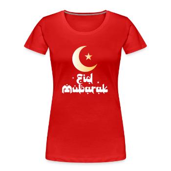 Eid Mubarak - Frauen Premium Bio T-Shirt - Rot - Vorne - Mia (176cm)