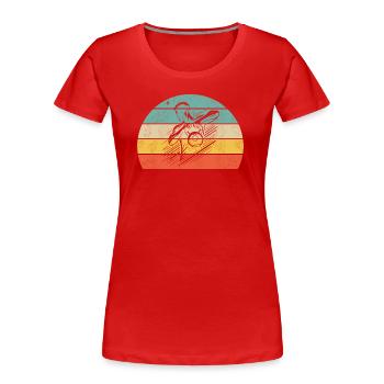 Kettlebell Power – pour les amateurs de fitness - T-shirt bio Premium Femme - rouge - Devant - Mia (176cm)