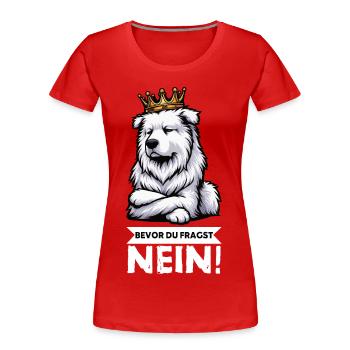 Before you ask: White Shepherd Shepherd - Women's Premium Organic T-Shirt - red - Front - Mia (176cm)
