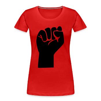 Faust / Revolution - Frauen Premium Bio T-Shirt - Rot - Vorne - Mia (176cm)