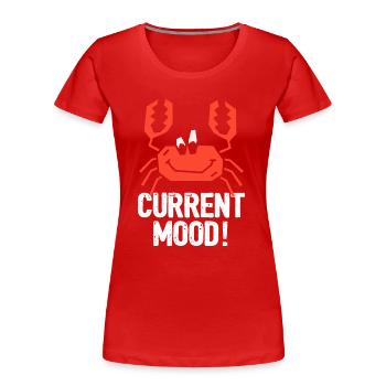 Crab Current Mood - Women's Premium Organic T-Shirt - red - Front - Mia (176cm)