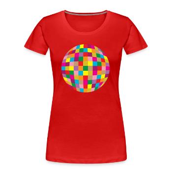 Boule disco - T-shirt bio Premium Femme - rouge - Devant - Mia (176cm)
