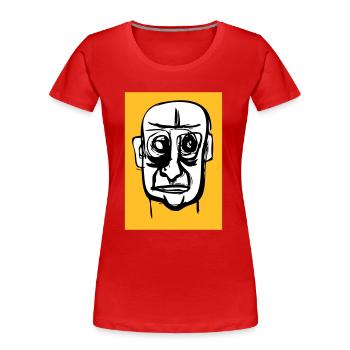 Kaput face - Women's Premium Organic T-Shirt - red - Front - Mia (176cm)