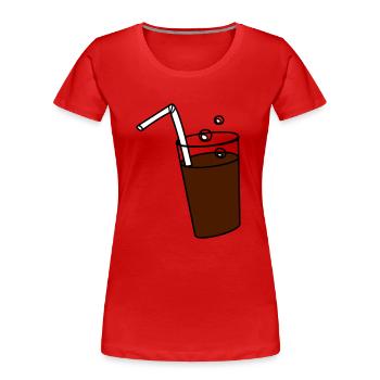 Brause - Frauen Premium Bio T-Shirt - Rot - Vorne - Mia (176cm)