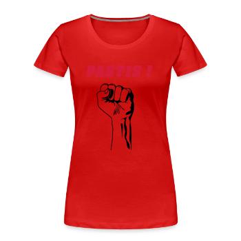 REVOLUTION PASTIS - T-shirt bio Premium Femme - rouge - Devant - Mia (176cm)