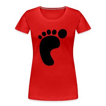 footprint kids - T-shirt bio Premium Femme - rouge - Devant - Mia (176cm)