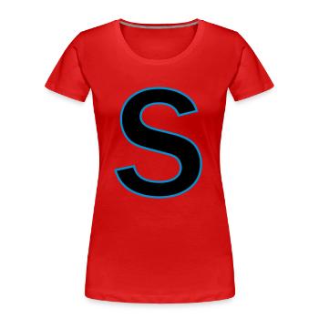 Buchstaben s Vektor - Frauen Premium Bio T-Shirt - Rot - Vorne - Mia (176cm)
