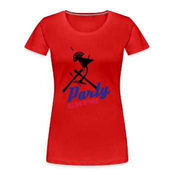 apres_ski_party_crew_3c - Frauen Premium Bio T-Shirt - Rot - Vorne - Mia (176cm)