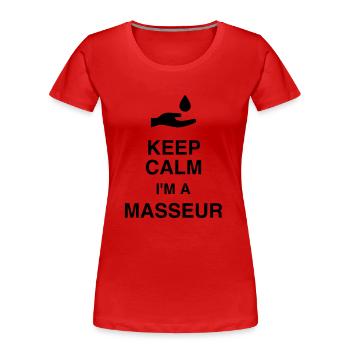 Massage / Masseur / Masseuse / Job - Frauen Premium Bio T-Shirt - Rot - Vorne - Mia (176cm)