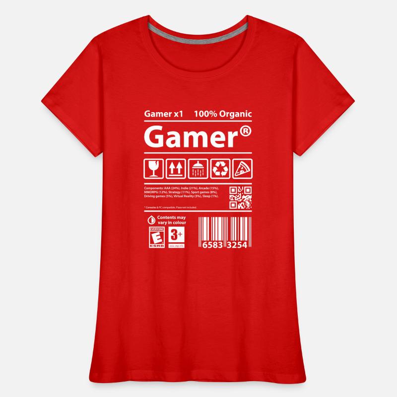 Code-barres Gamer V2 T-shirt bio Premium Femme
