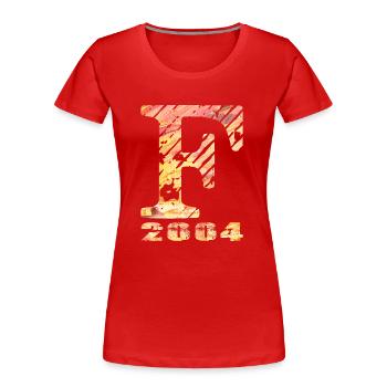 F 2004 Name Year of birth Gift - Women's Premium Organic T-Shirt - red - Front - Mia (176cm)