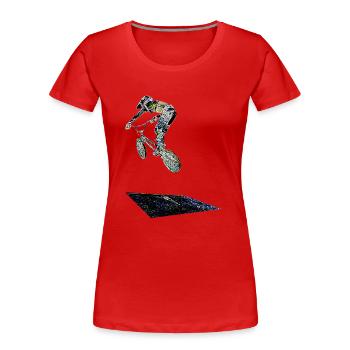 bmx racing - T-shirt bio Premium Femme - rouge - Devant - Mia (176cm)