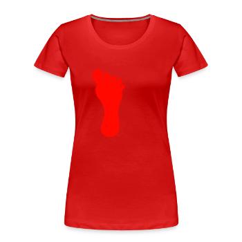 red right foot - Women's Premium Organic T-Shirt - red - Front - Mia (176cm)